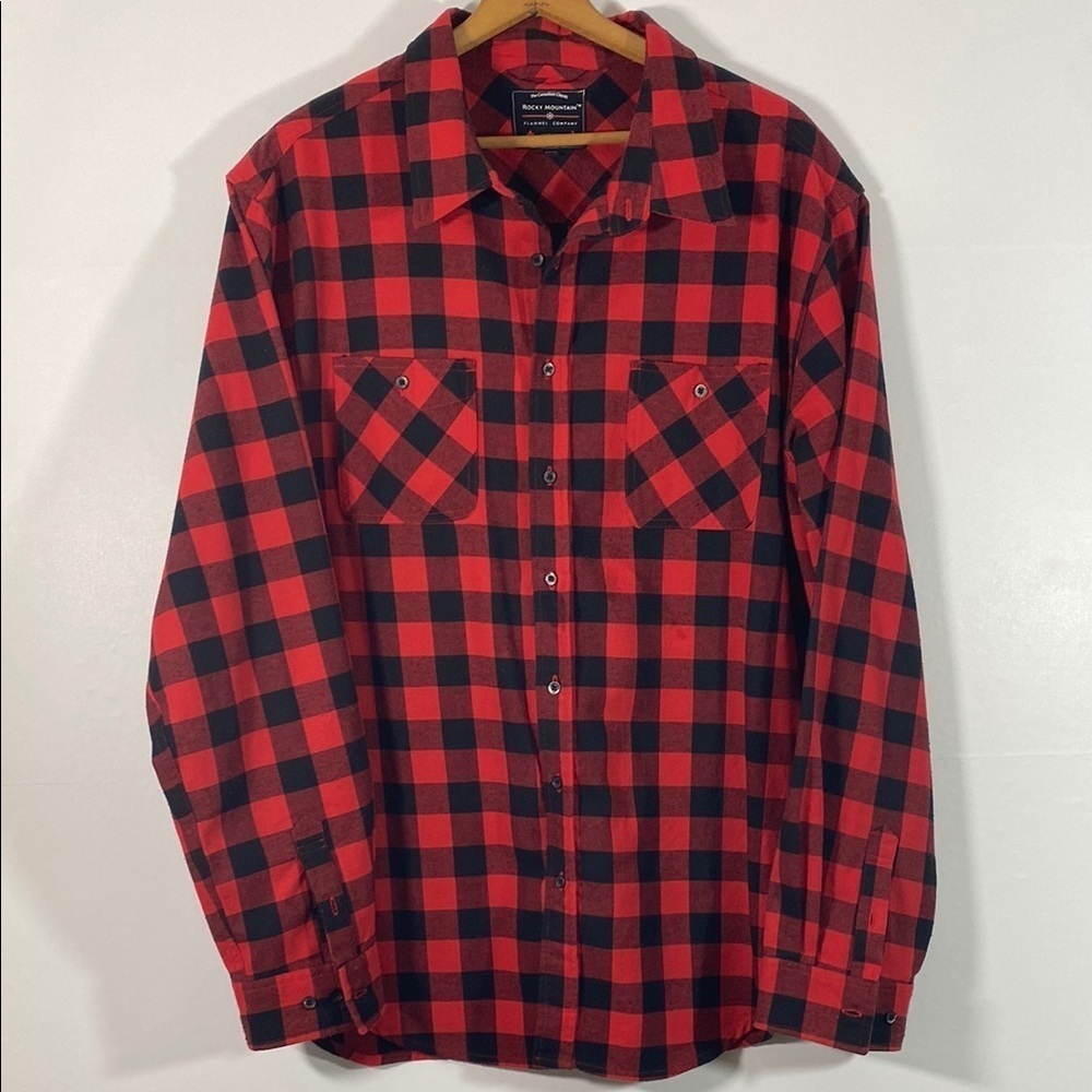 Rocky Mountain Flannel Company Red and Black Buffalo Check Plaid Size 2XL